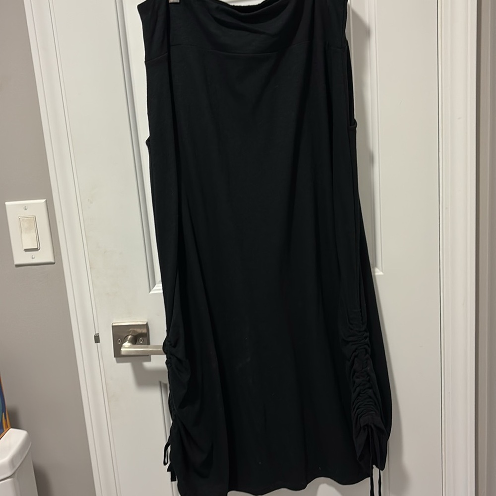 Pure Jill Black Side-Tie Knit Skirt EUC
